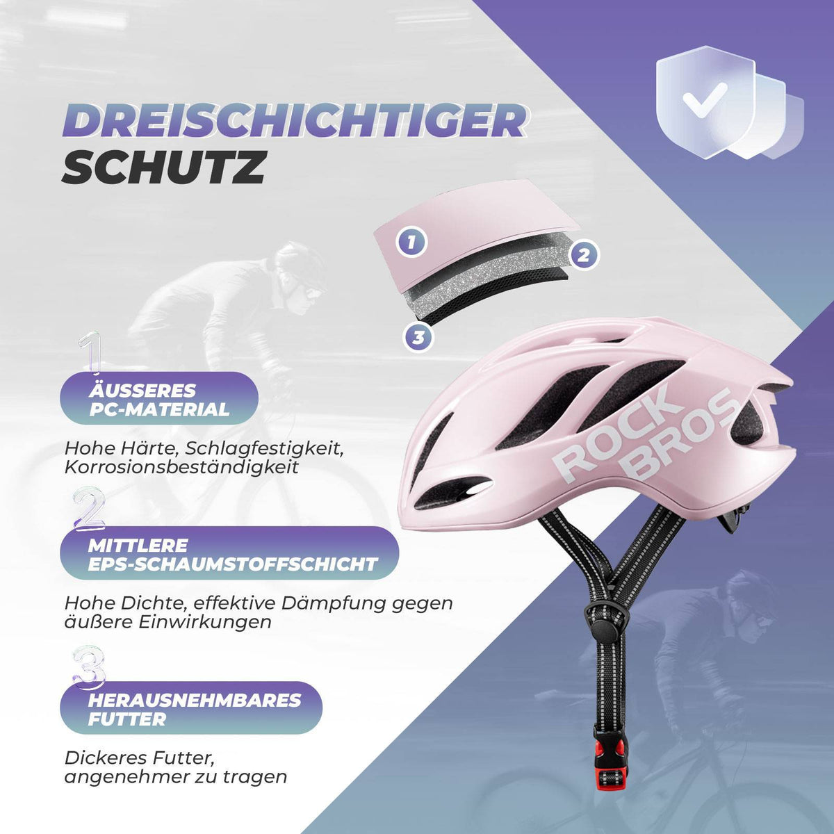 ROCKBROS Fietshelm 58-62cm Verstelbare Stedelijke Helm Ventilatie Unisex