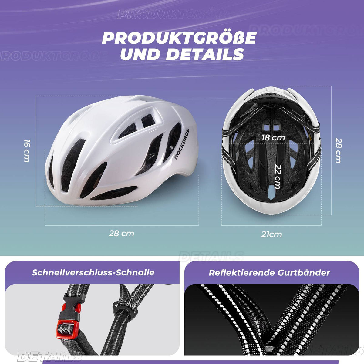 ROCKBROS Fietshelm 58-62cm Verstelbare Stedelijke Helm Ventilatie Unisex