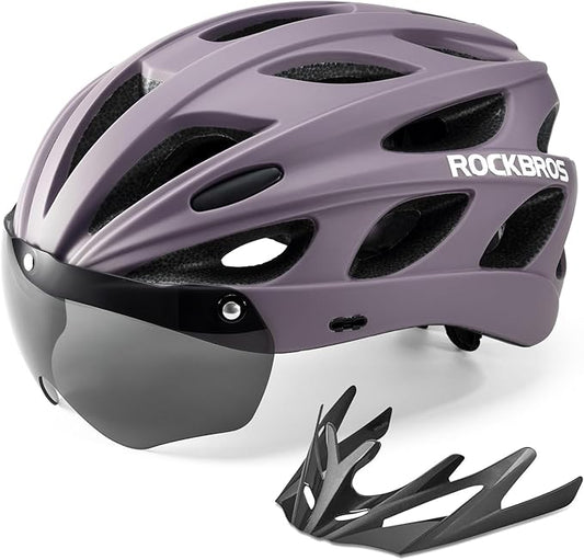 ROCKBROS Fietshelm met geïntegreerde afneembare magnetische bril & vizier