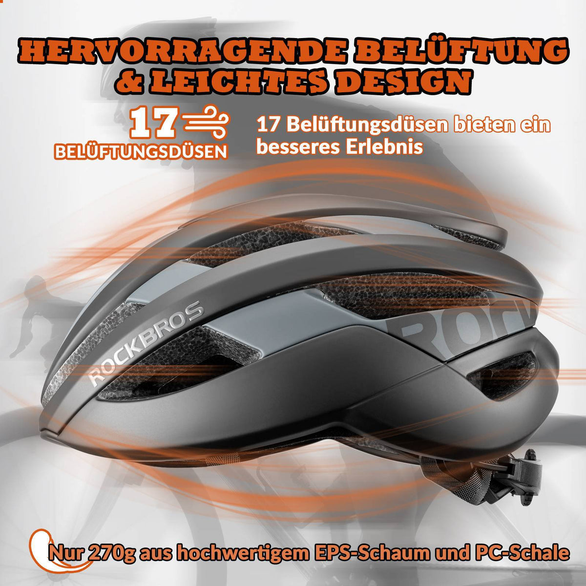 ROCKBROS Fietshelm Sport Mountainbike Beschermhelm Ademend 54-58cm