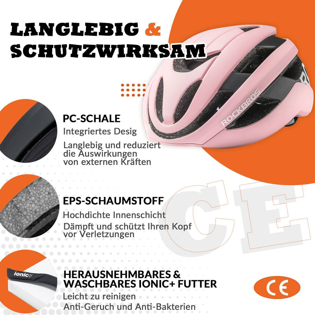 ROCKBROS Fietshelm Sport Mountainbike Beschermhelm Ademend 54-58cm