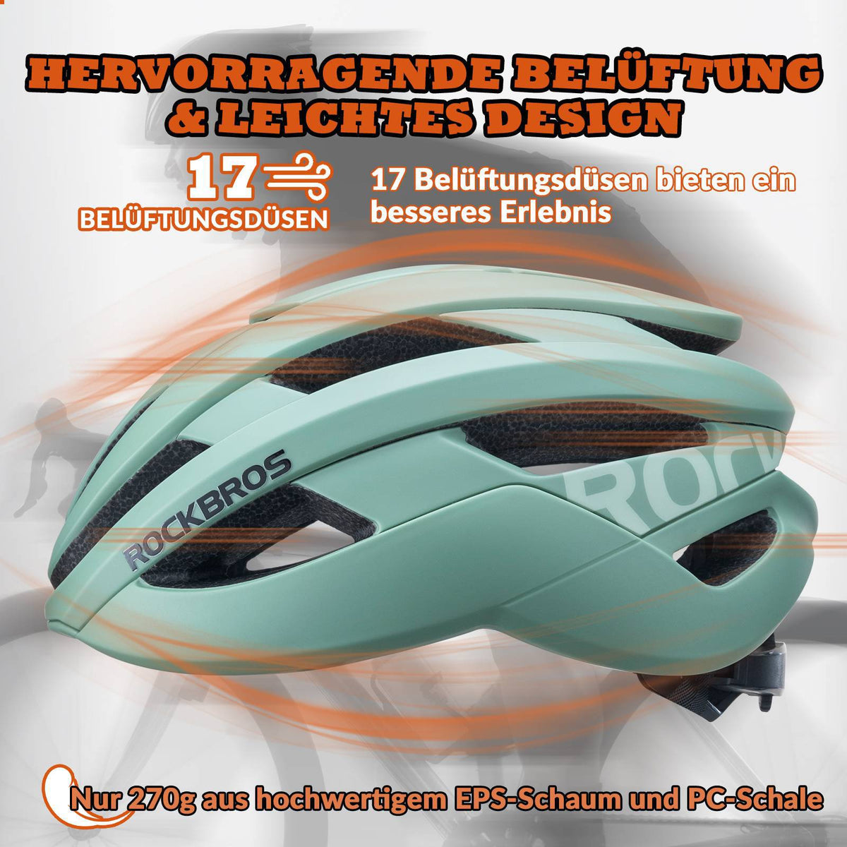 ROCKBROS Fietshelm Sport Mountainbike Beschermhelm Ademend 54-58cm