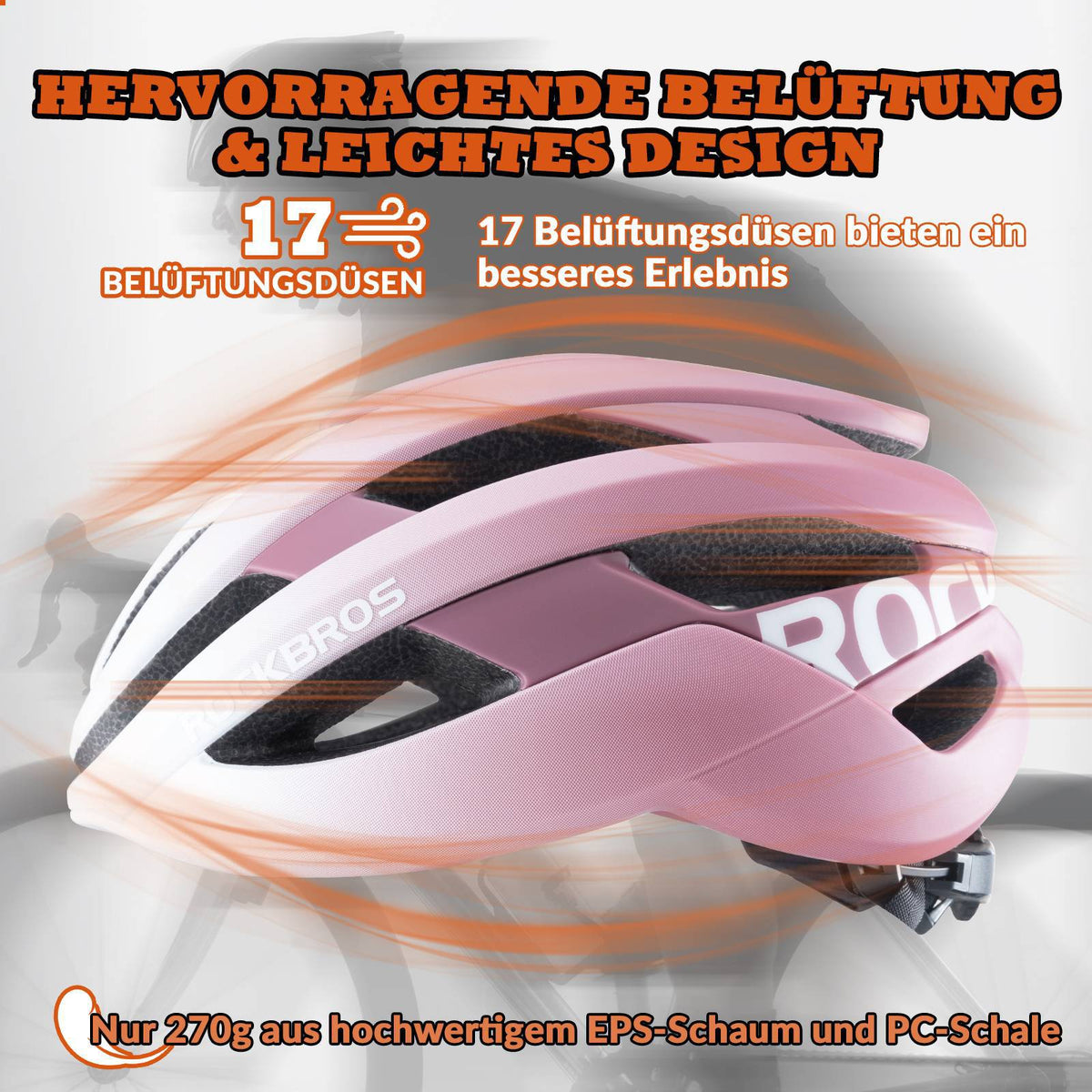 ROCKBROS Fietshelm Sport Mountainbike Beschermhelm Ademend 54-58cm