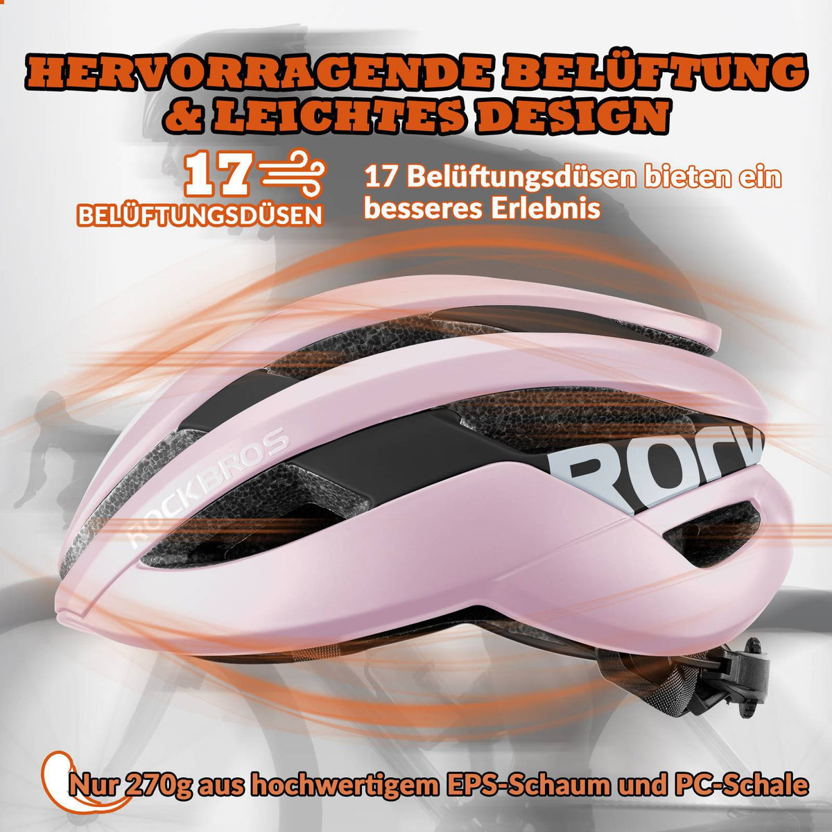 ROCKBROS Fietshelm Sport Mountainbike Beschermhelm Ademend 54-58cm