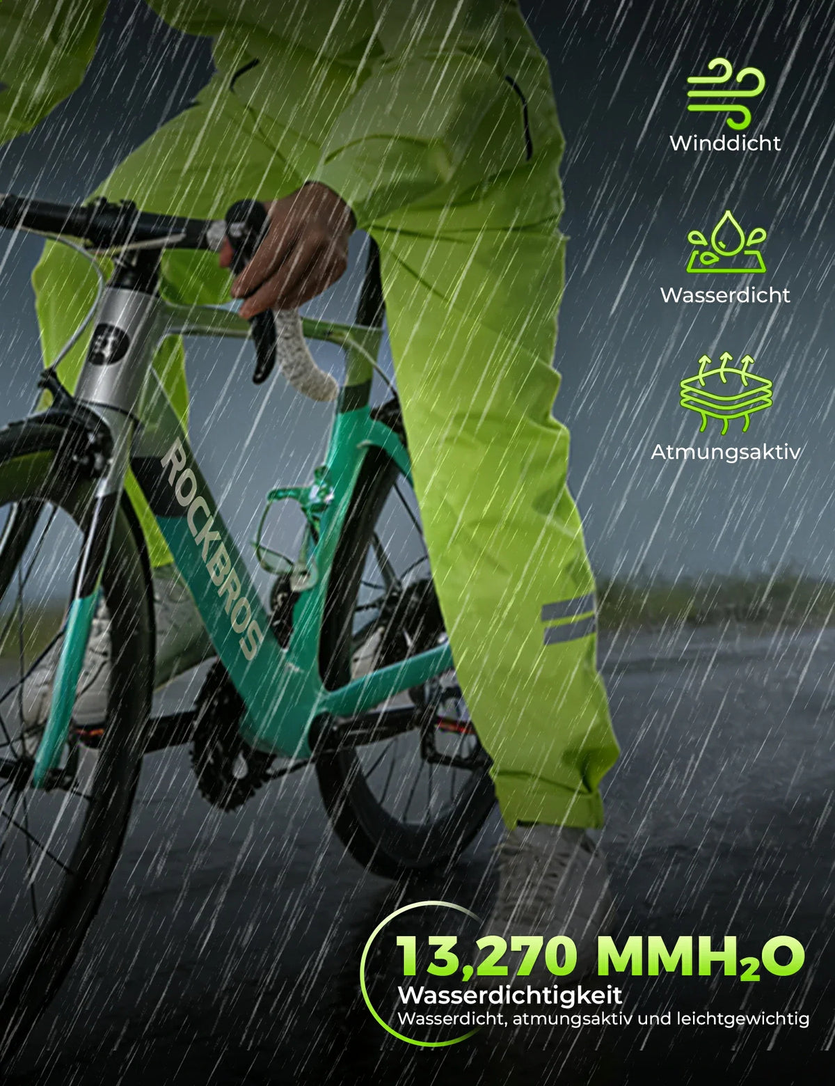 ROCKBROS Fietsbroek Heren Lang Waterdicht