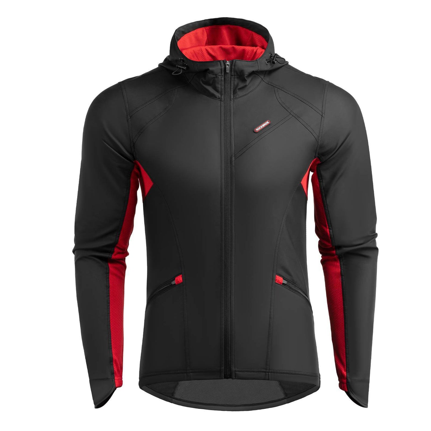 Winddichte softshell fietsjas voor heren, zwart, ROCKBROS