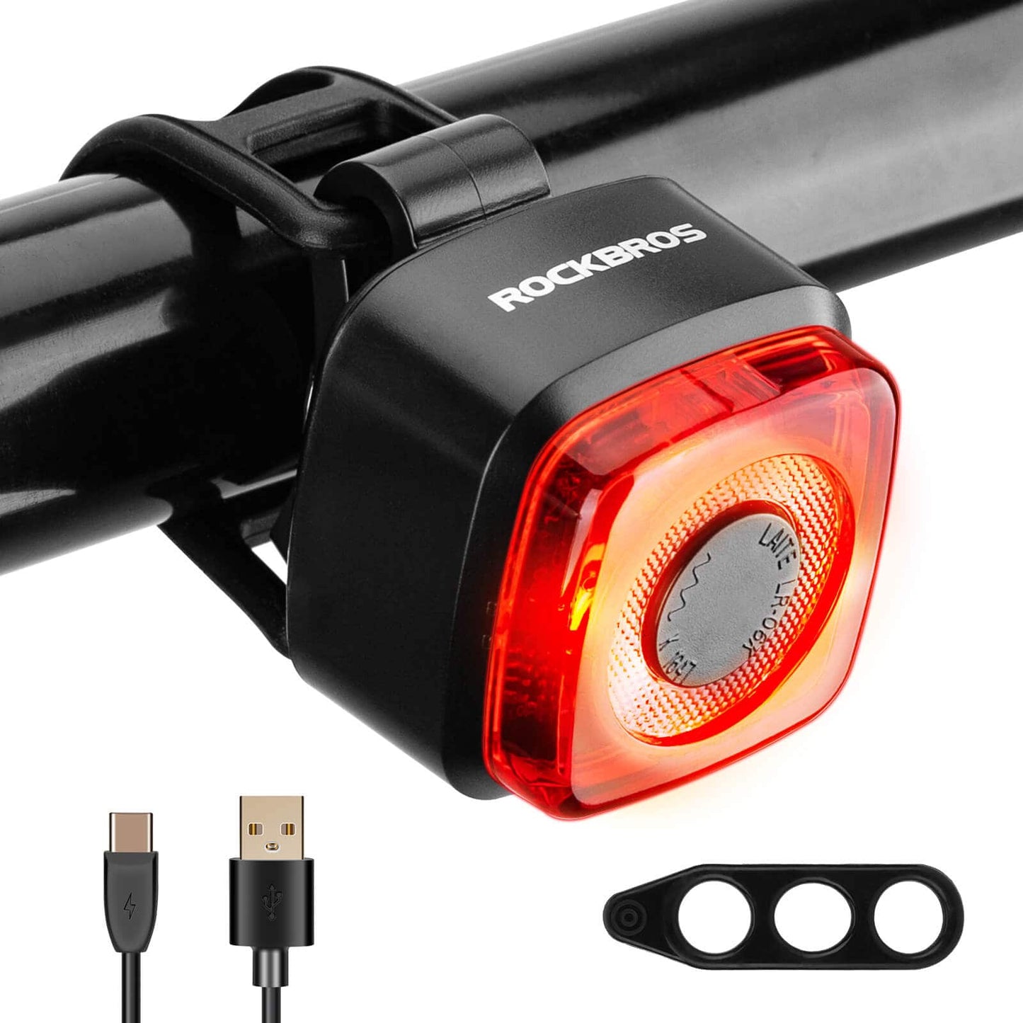 Fietslamp IPX5 waterdicht achterlicht oplaadbaar met USB-C ROCKBROS