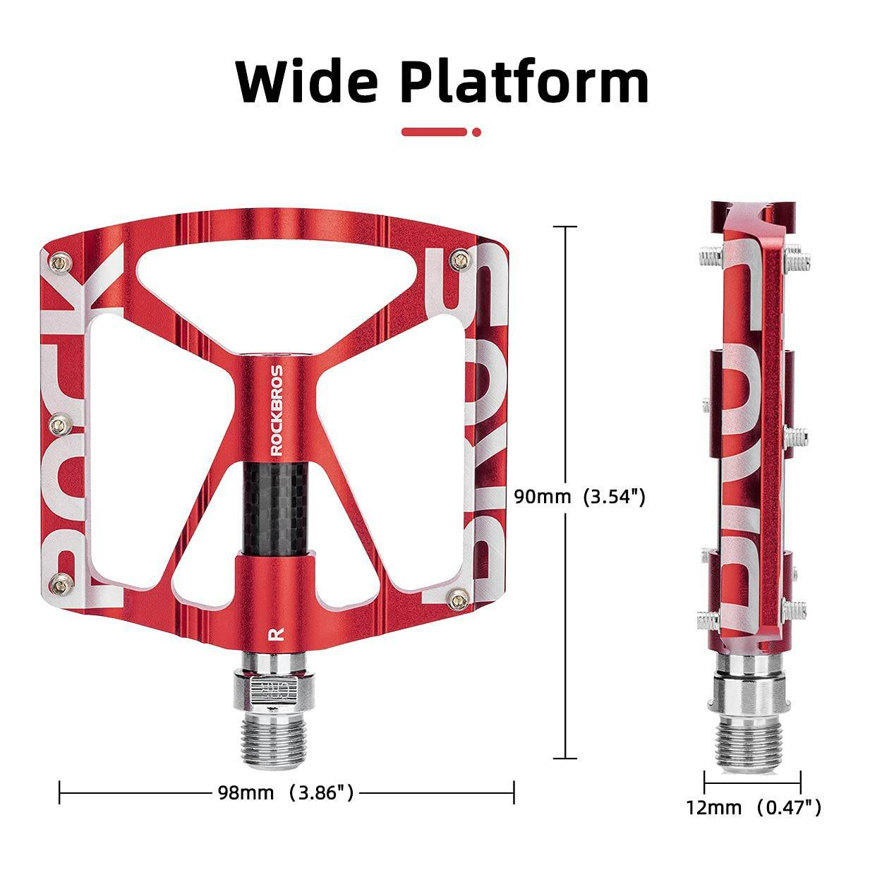 9/16 inch aluminium MTB-fietspedalen met afgedichte lagers ROCKBROS