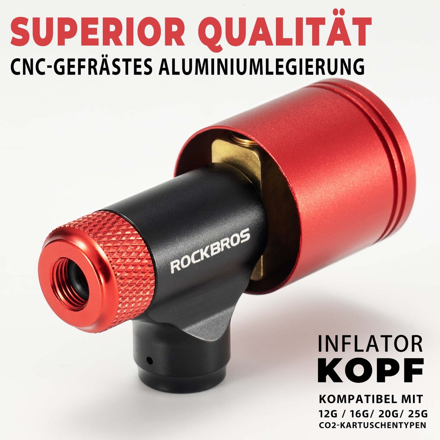 Fietspomp CO2-patroonpomp minipomp met drukregelventiel ROCKBROS