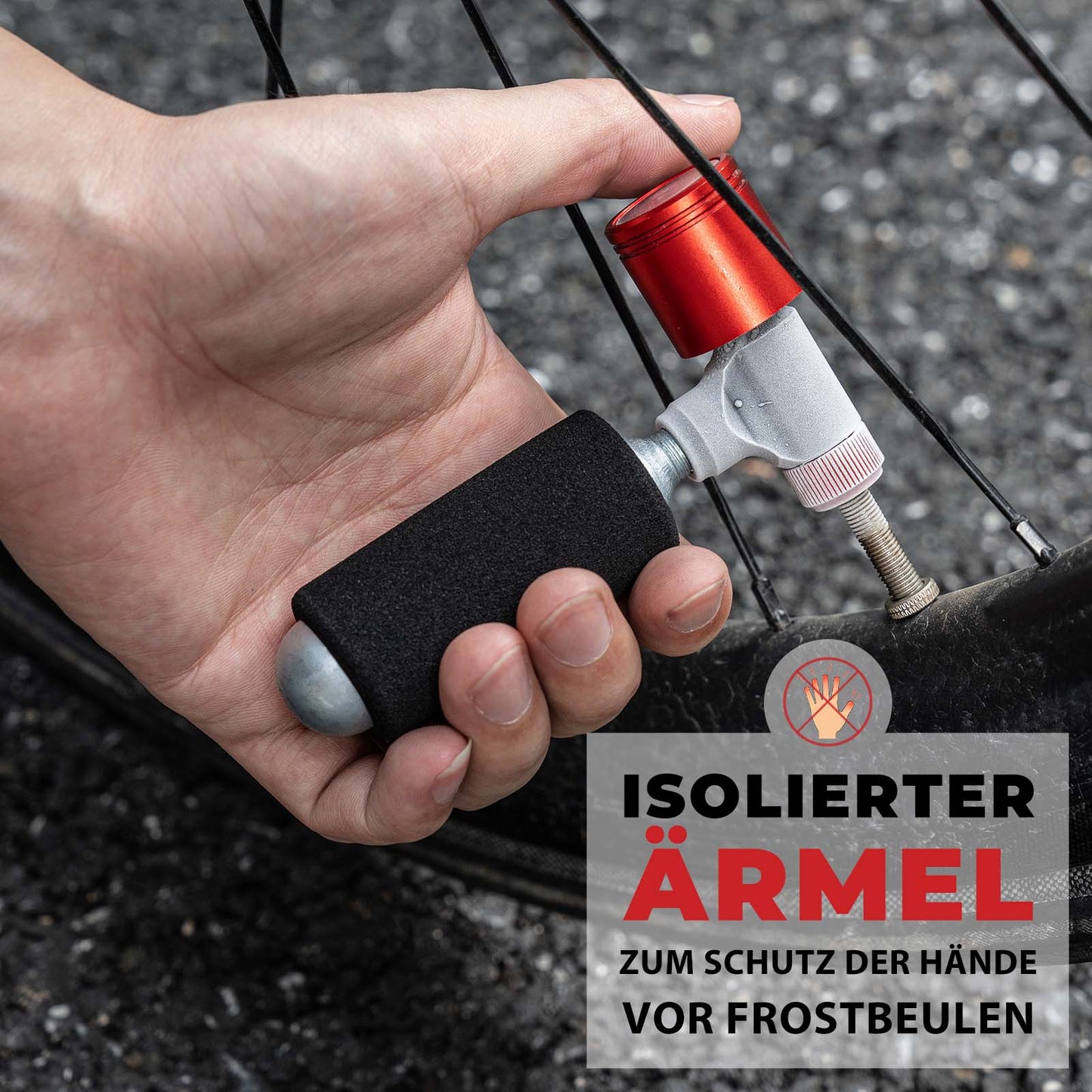 Fietspomp CO2-patroonpomp minipomp met drukregelventiel ROCKBROS