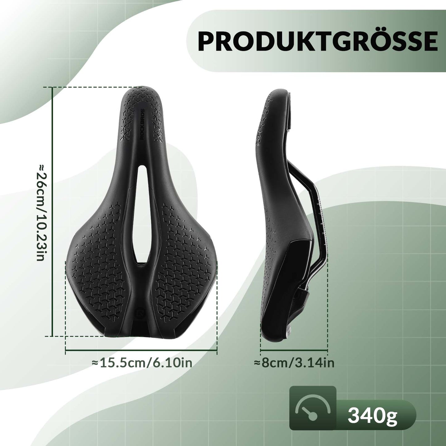 Comfortabel, hol, ergonomisch fietszadel met antislipfunctie, ROCKBROS