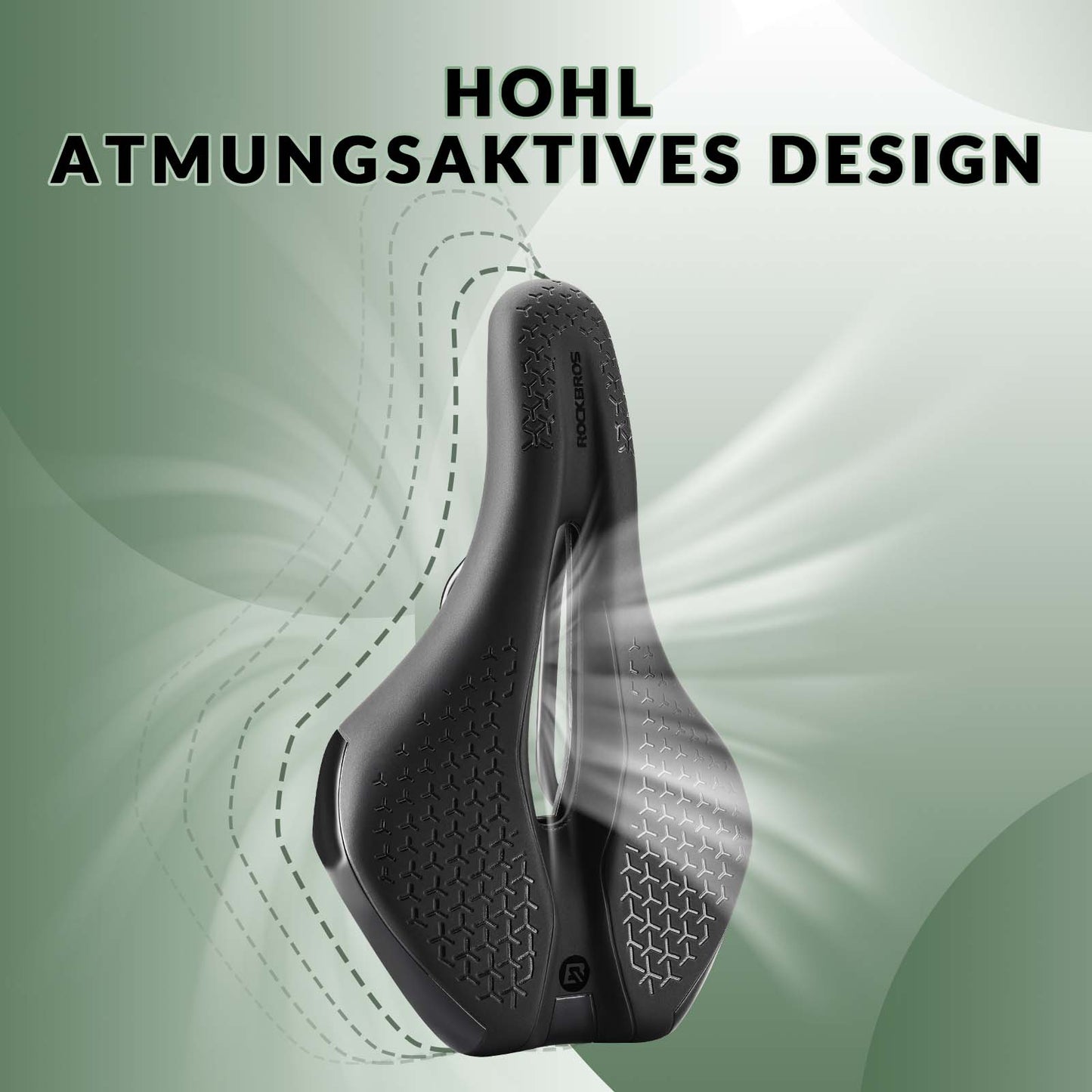 Comfortabel, hol, ergonomisch fietszadel met antislipfunctie, ROCKBROS