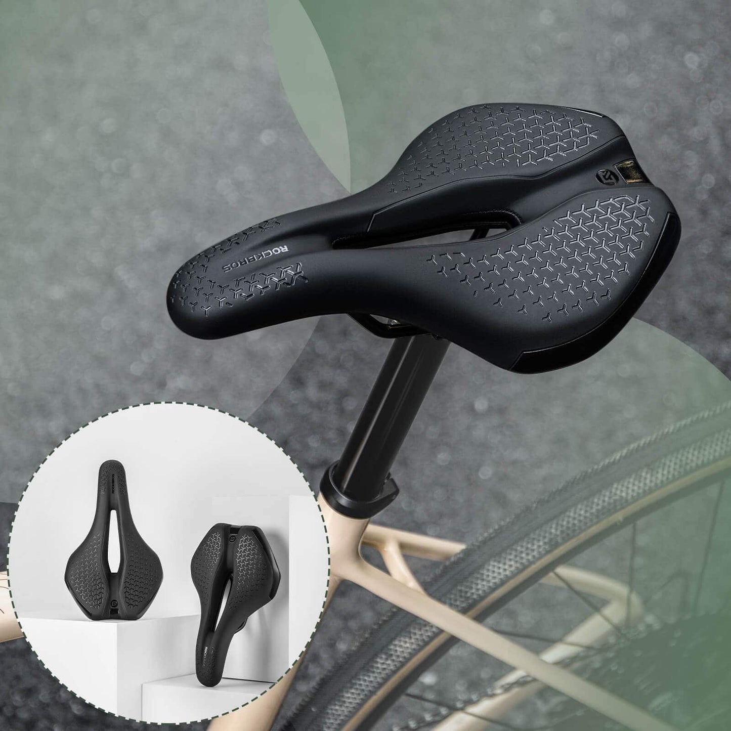 Comfortabel, hol, ergonomisch fietszadel met antislipfunctie, ROCKBROS