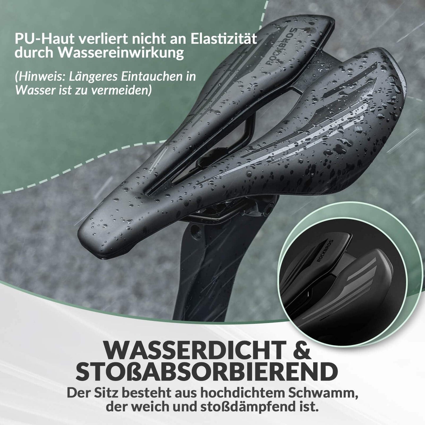 Ergonomisch fietszadel, ademend fietszadel, 14,5 * 25 cm, ROCKBROS