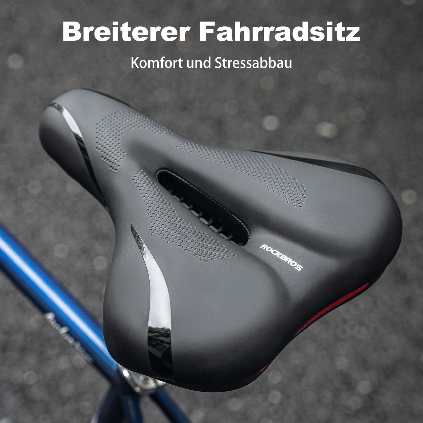 Fietszadel met traagschuim en ademende gel van ROCKBROS