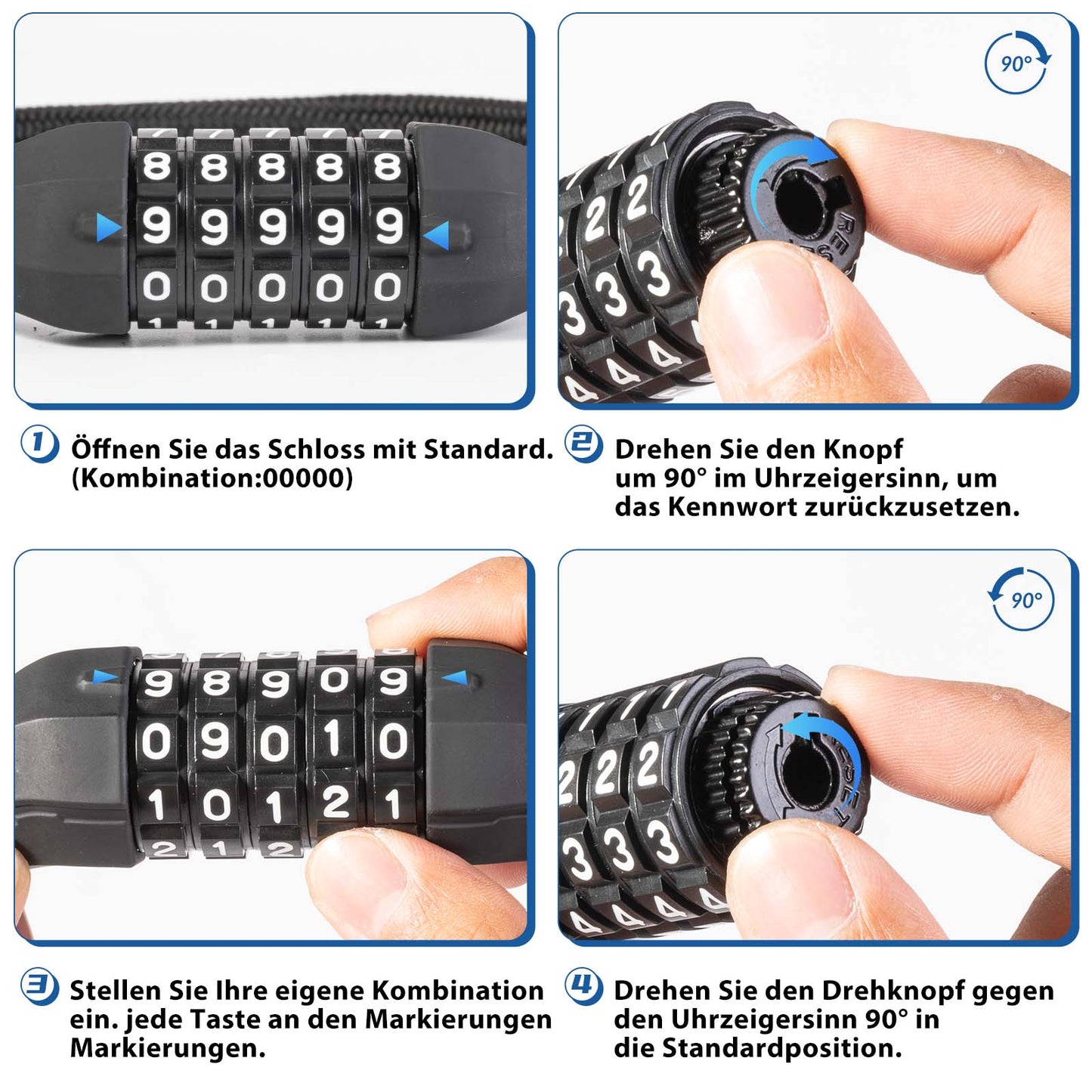 5-cijferig combinatieslot voor fietsen van ROCKBROS