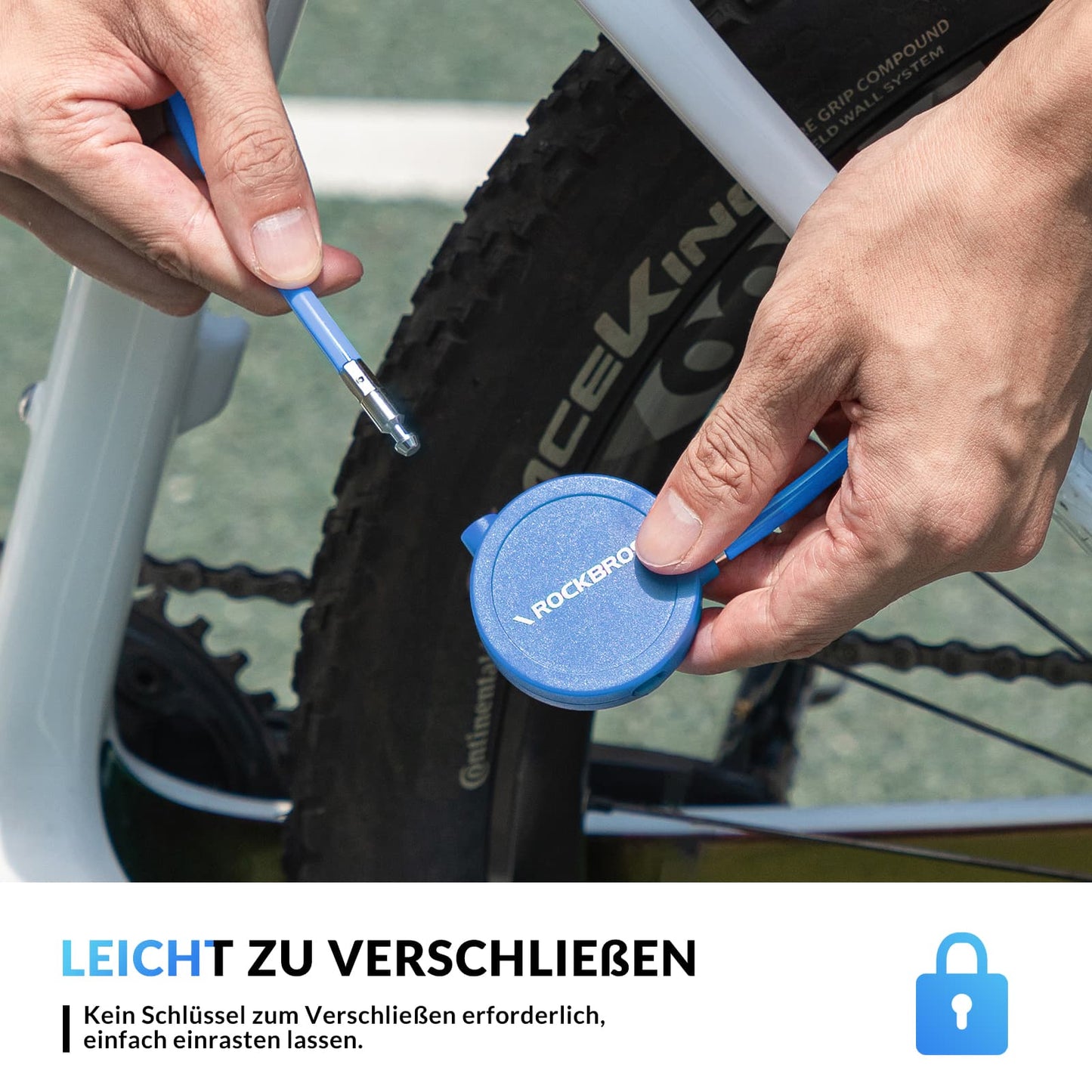 Kinderfietsslot 69 cm met 2 sleutels ROCKBROS