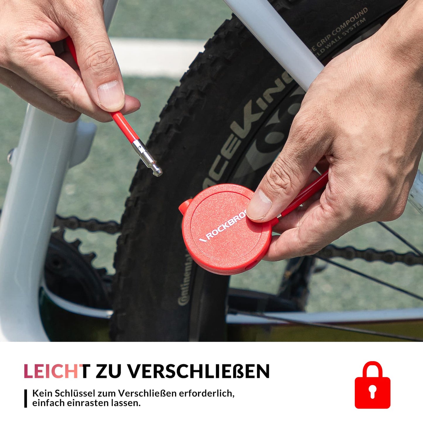 Kinderfietsslot 69 cm met 2 sleutels ROCKBROS