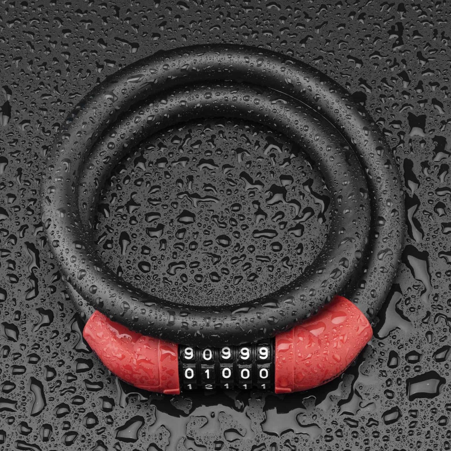 Fietsslot, kabelslot, cijferslot met 5-cijferige code, ROCKBROS