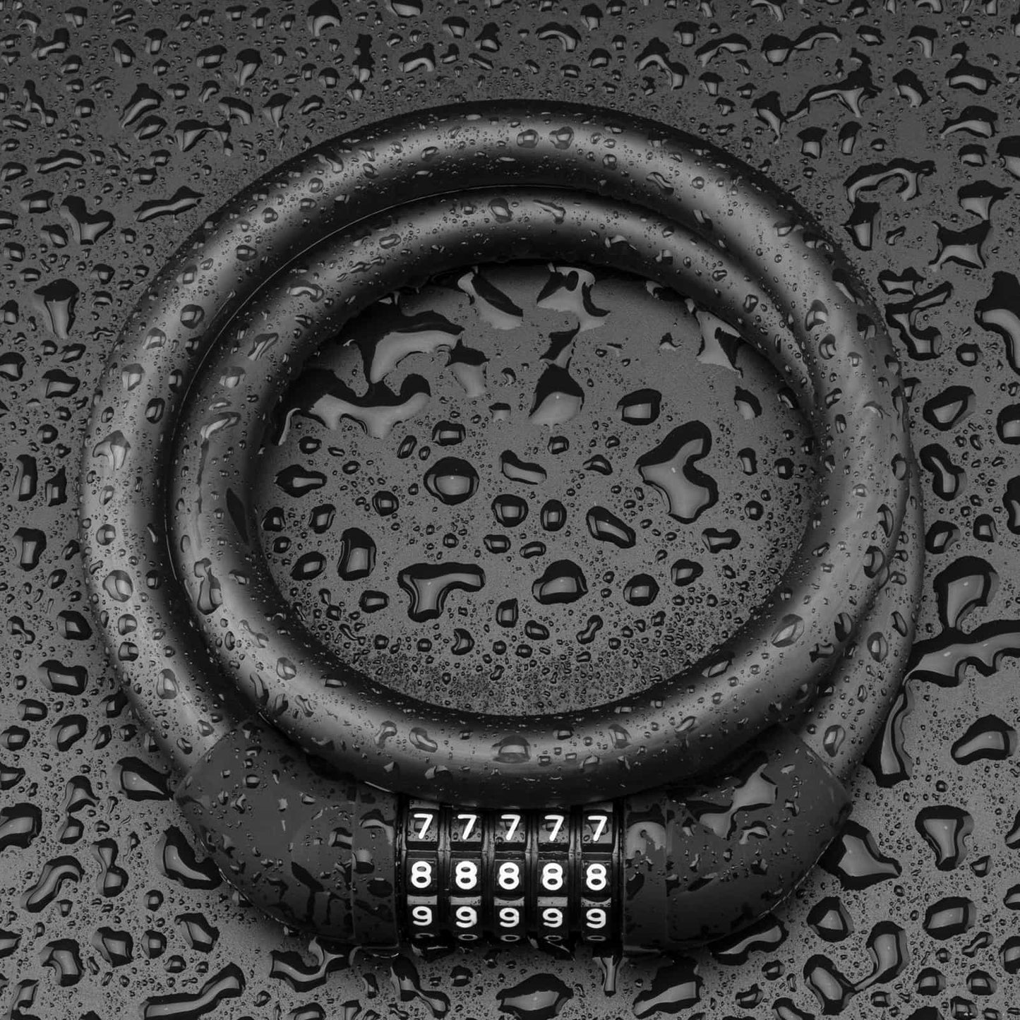 Fietsslot, kabelslot, cijferslot met 5-cijferige code, ROCKBROS