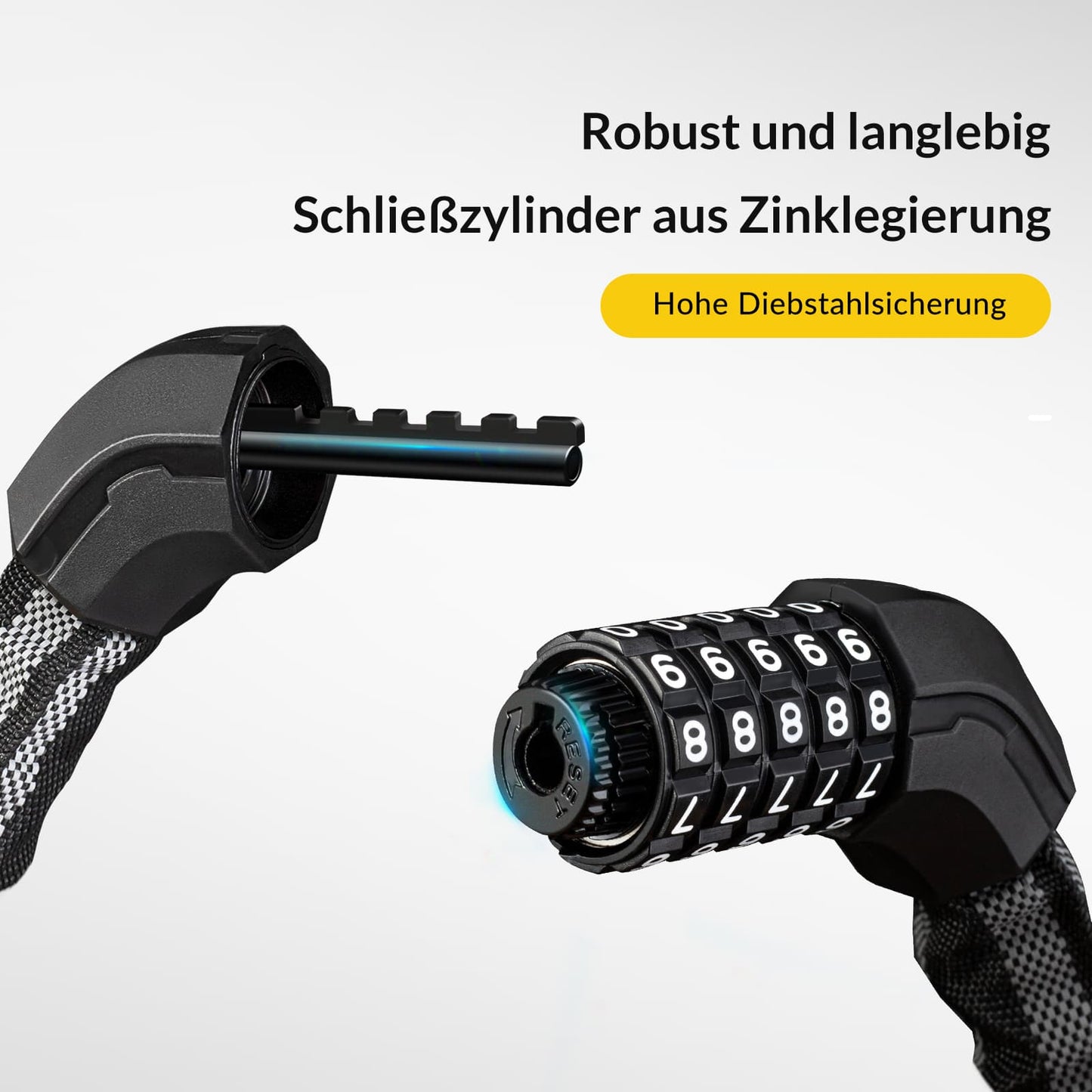 Fietsslot met cijferslot, 19 mm dik, ROCKBROS