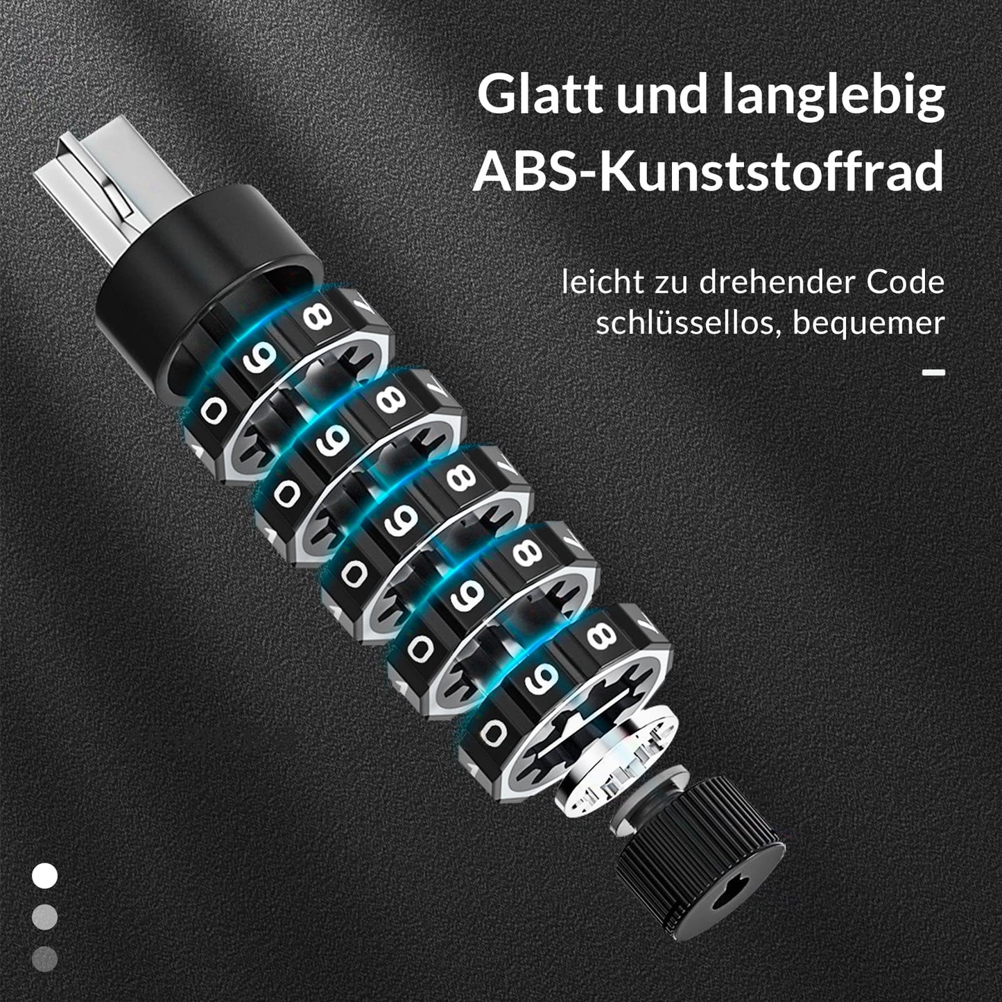 Fietsslot met cijferslot, 19 mm dik, ROCKBROS