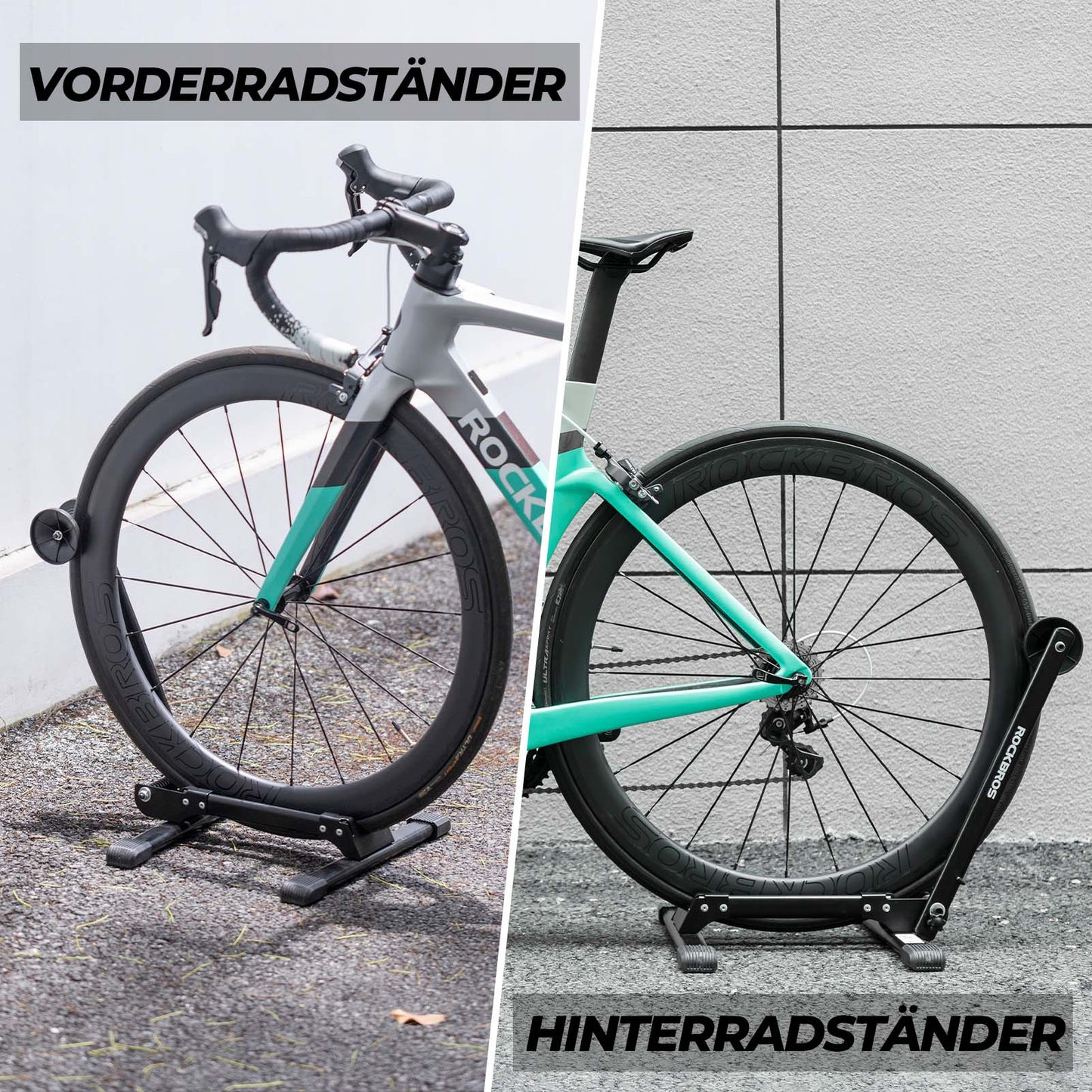 Opvouwbare aluminium fietsstandaard, enkelzijdige fietsstandaard, ROCKBROS