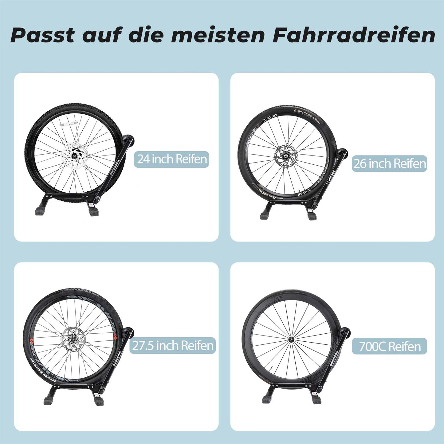 Opvouwbare aluminium fietsstandaard, enkelzijdige fietsstandaard, ROCKBROS