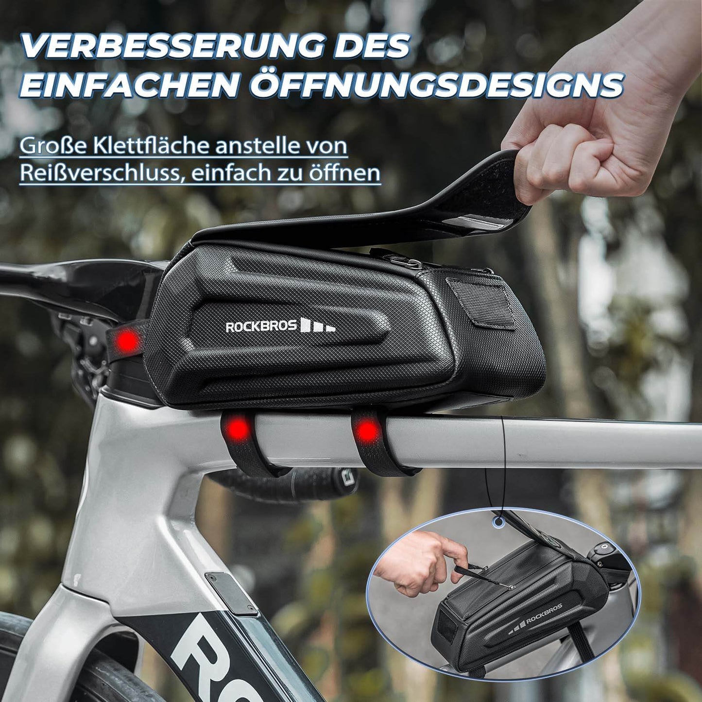 Waterdichte fietstas, telefoonhoesje voor smartphones met 6,8 inch touchscreen, ROCKBROS