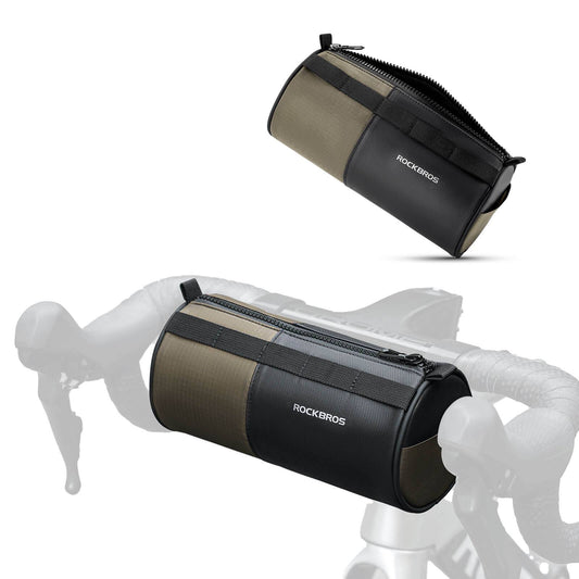 ROCKBROS cilindervormige stuurtas, 1,7 liter, met schouderriem