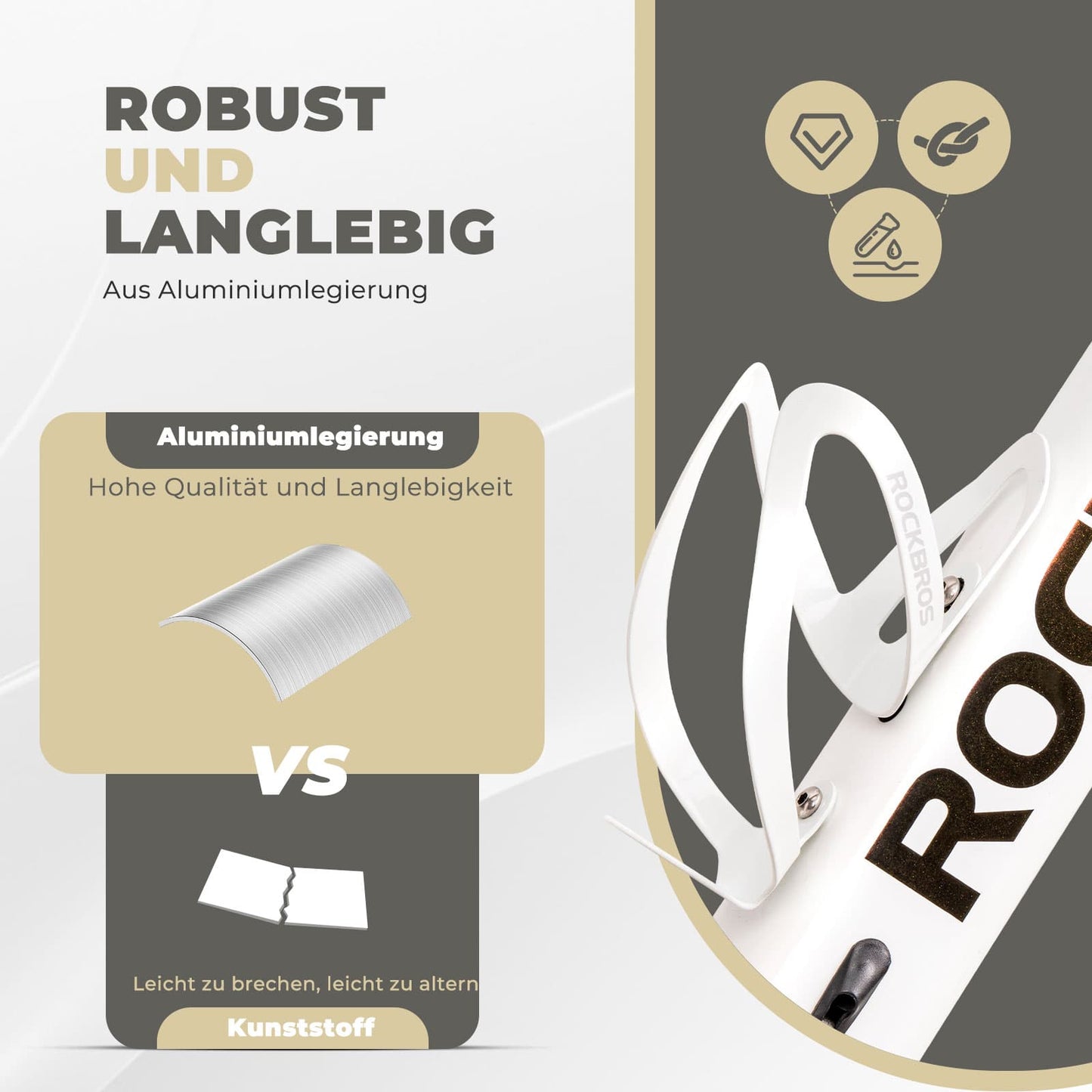 Flessenhouder, fietsaccessoire, lichtgewicht bidonhouder, bevestiging voor de fiets, ROCKBROS