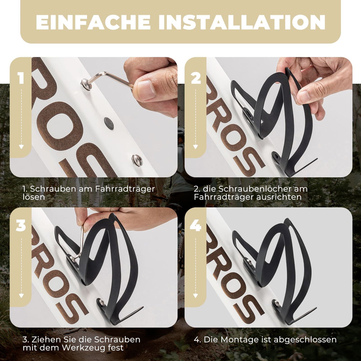 Flessenhouder, fietsaccessoire, lichtgewicht bidonhouder, bevestiging voor de fiets, ROCKBROS