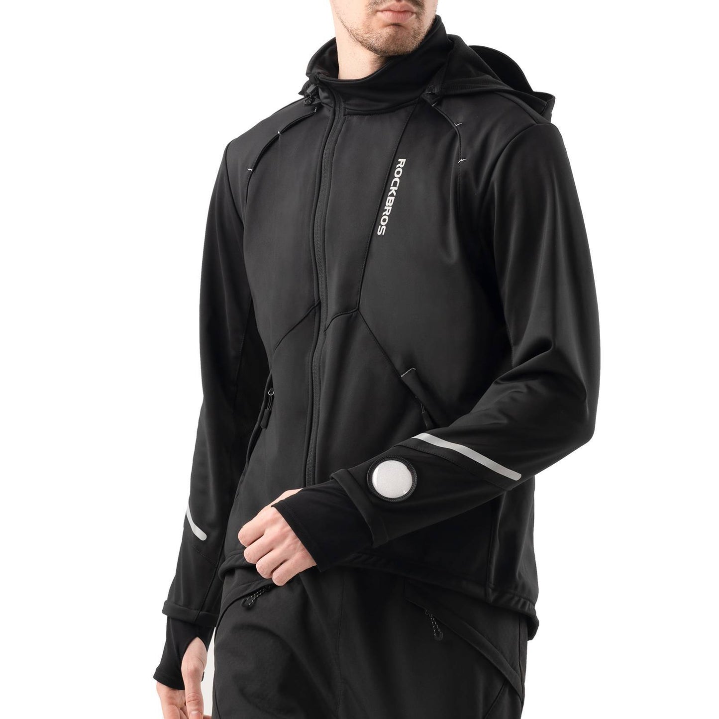 Winterfietsjas, winddicht ¨C met TPU-touchscreenbediening, ROCKBROS