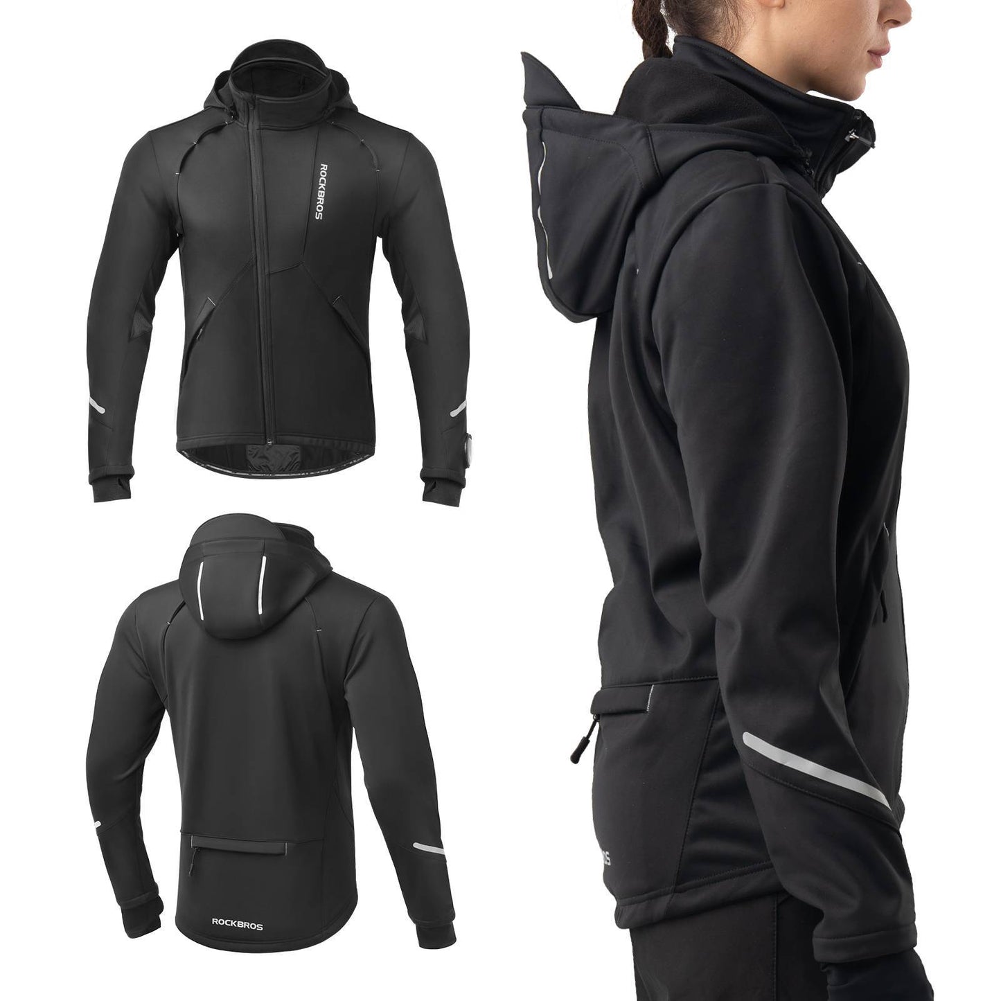 Winterfietsjas, winddicht ¨C met TPU-touchscreenbediening, ROCKBROS