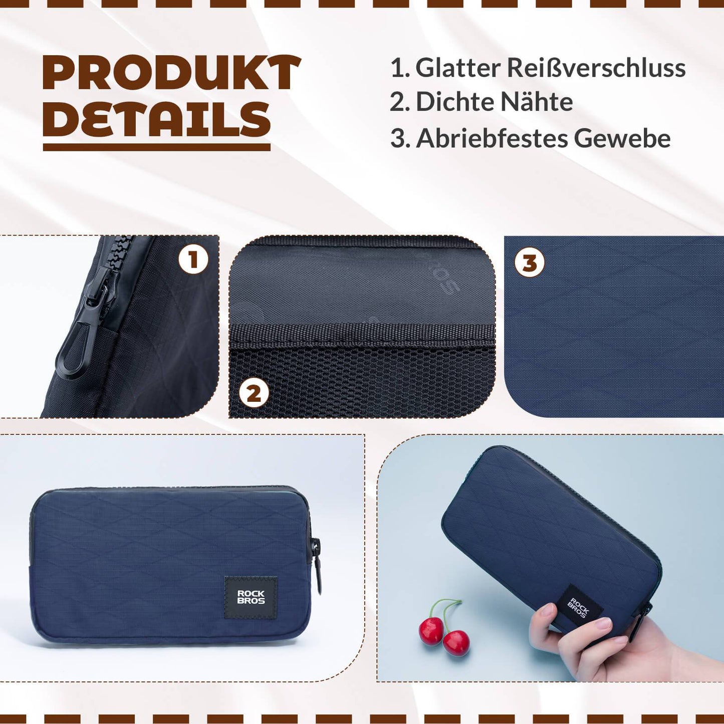 Portemonnee, tasje, muntzakje, telefoonhoesje voor creditcards en sleutels, ROCKBROS