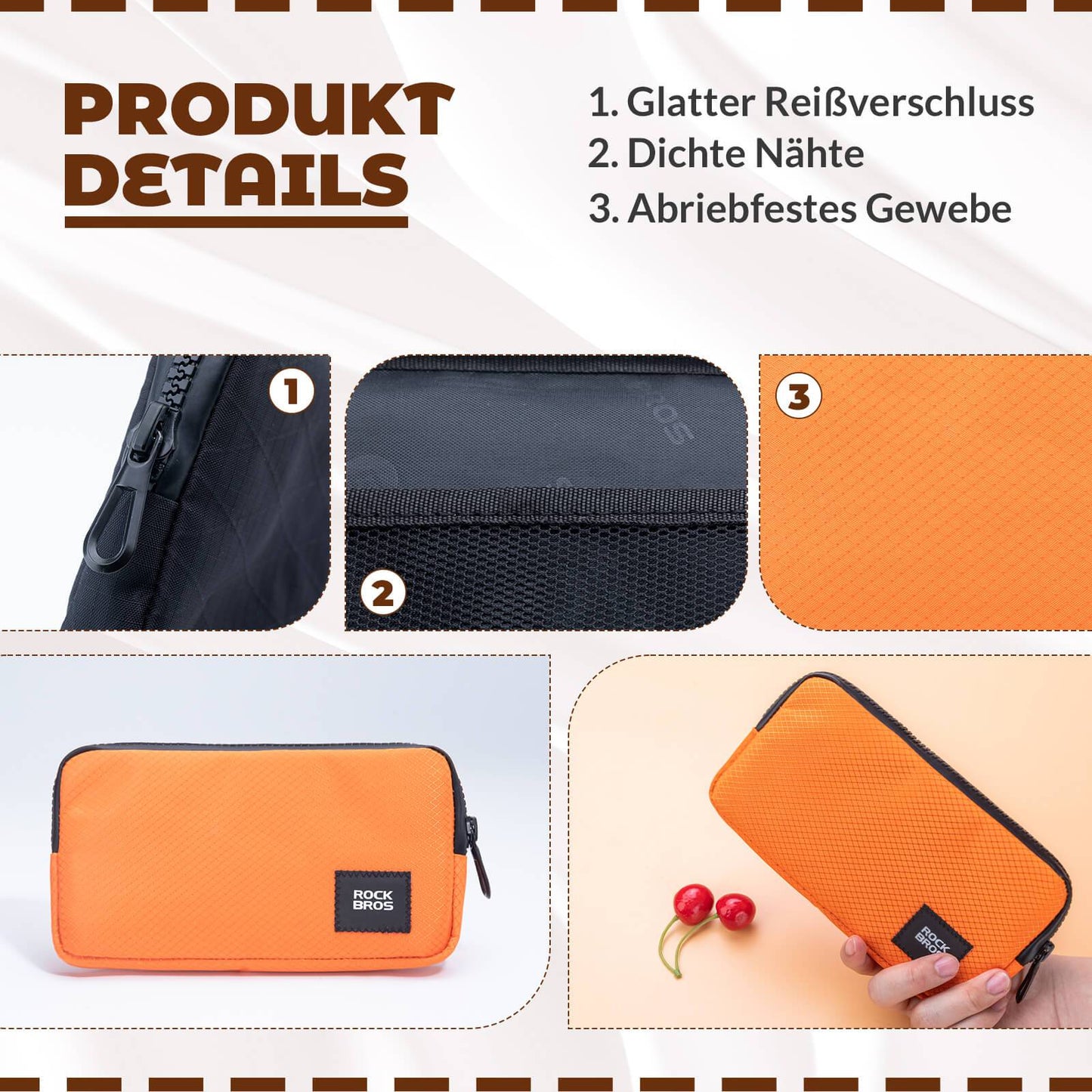 Portemonnee, tasje, muntzakje, telefoonhoesje voor creditcards en sleutels, ROCKBROS
