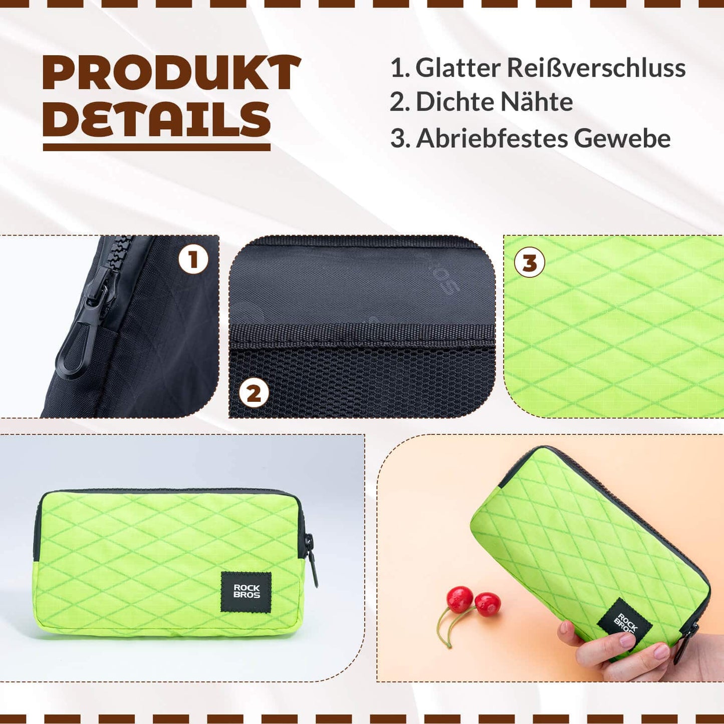 Portemonnee, tasje, muntzakje, telefoonhoesje voor creditcards en sleutels, ROCKBROS