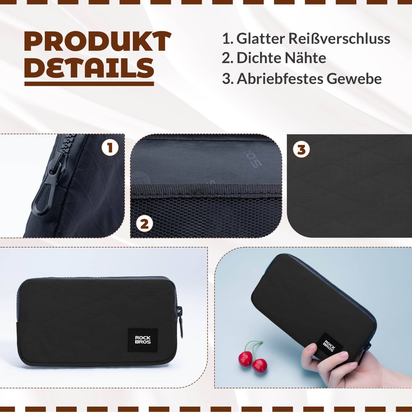Portemonnee, tasje, muntzakje, telefoonhoesje voor creditcards en sleutels, ROCKBROS