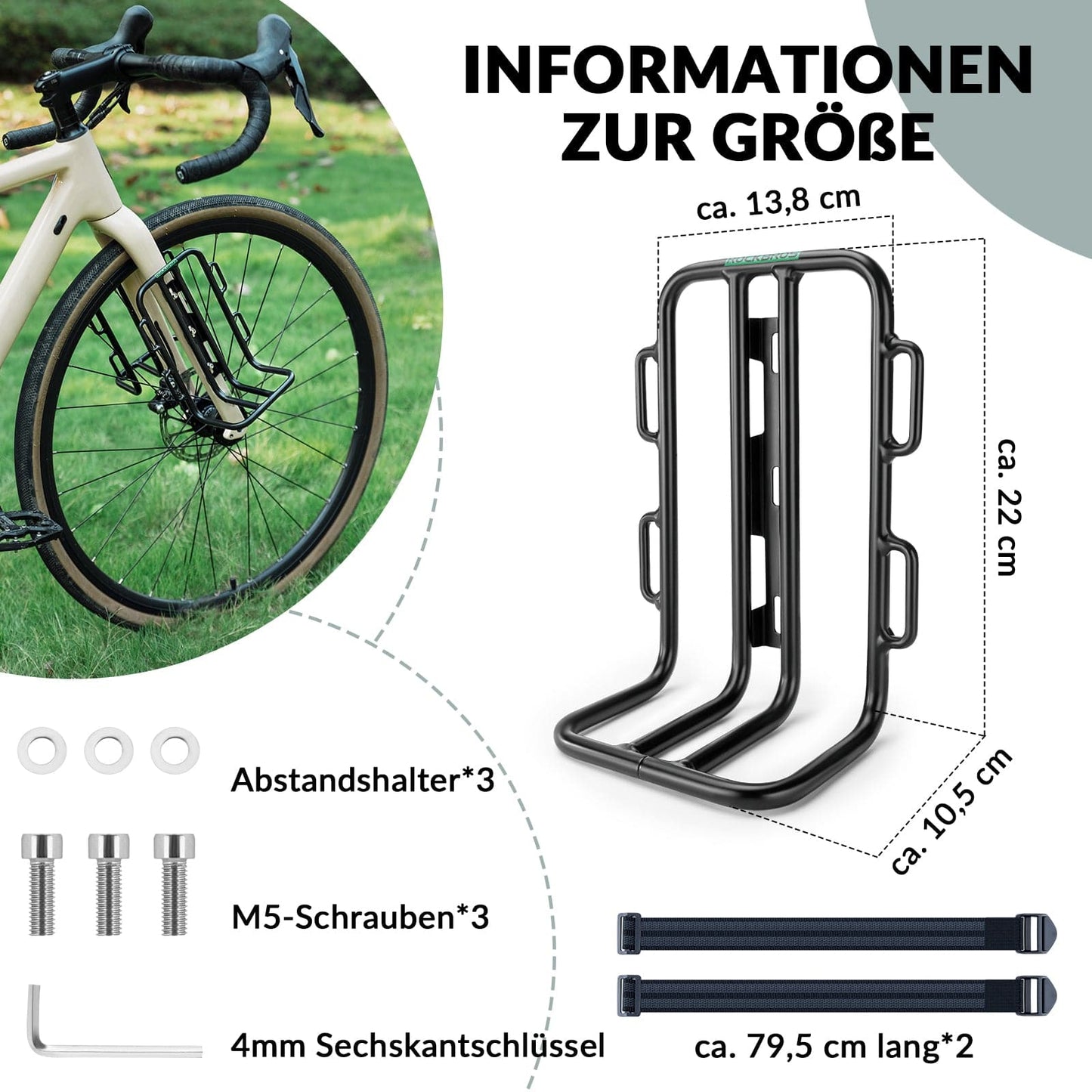 Fietstas voor voorvork, 2,7 liter, waterdicht, ROCKBROS