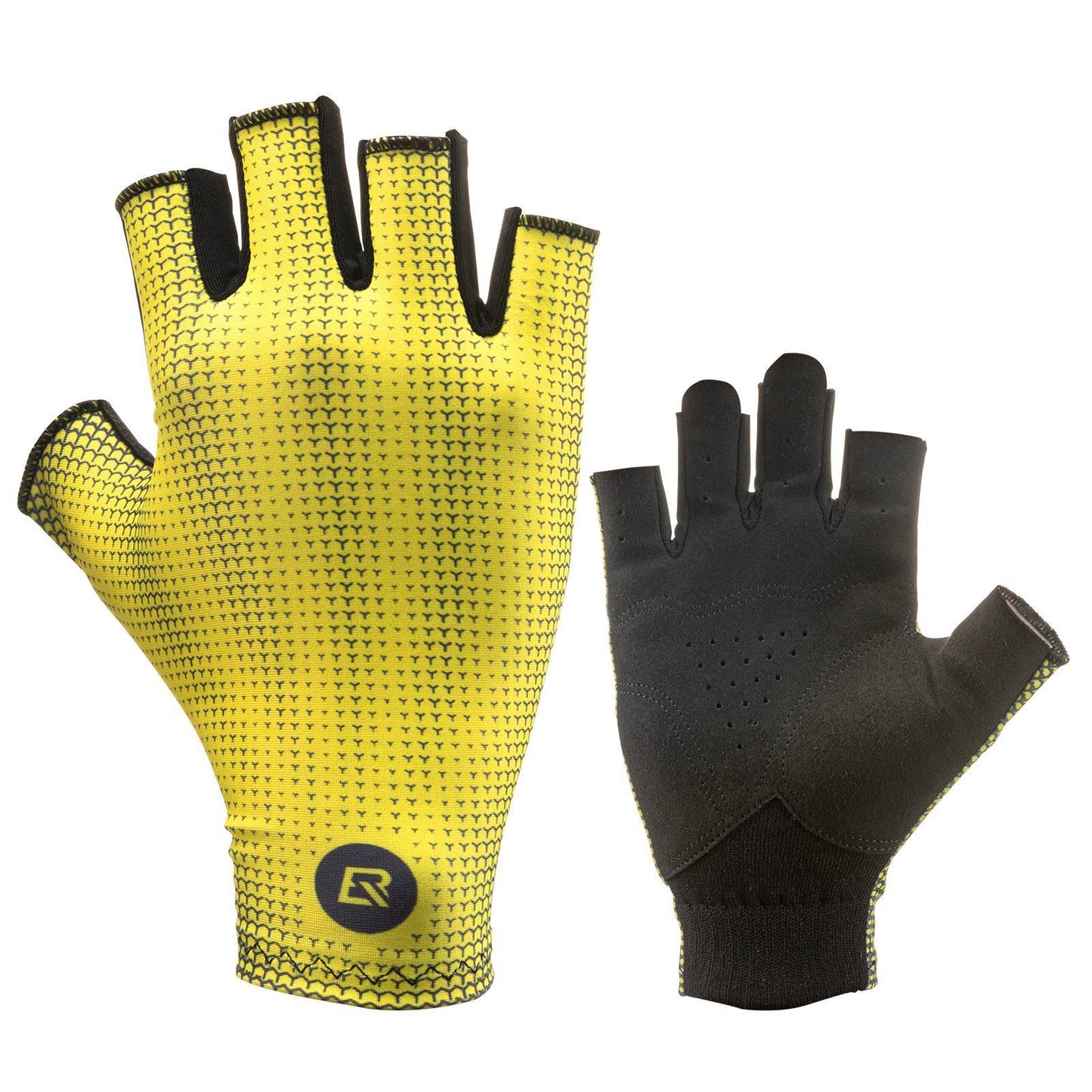 Fietshandschoenen met halve vingers, antislip, elastisch, unisex, geel, maten M-XXL, ROCKBROS