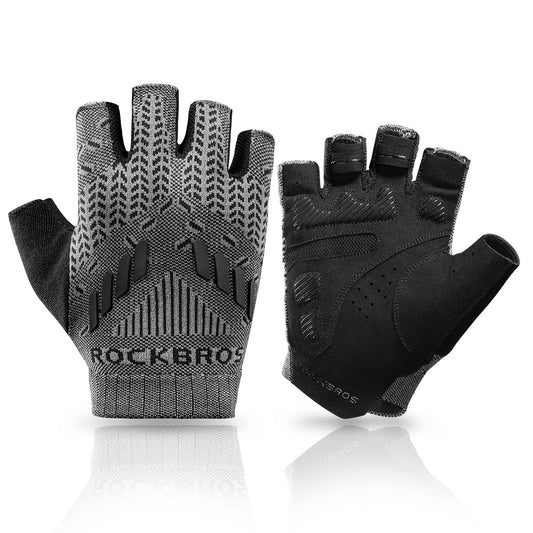 Schokabsorberende fietshandschoenen met halve vingers voor de zomer, herenmodel, ROCKBROS