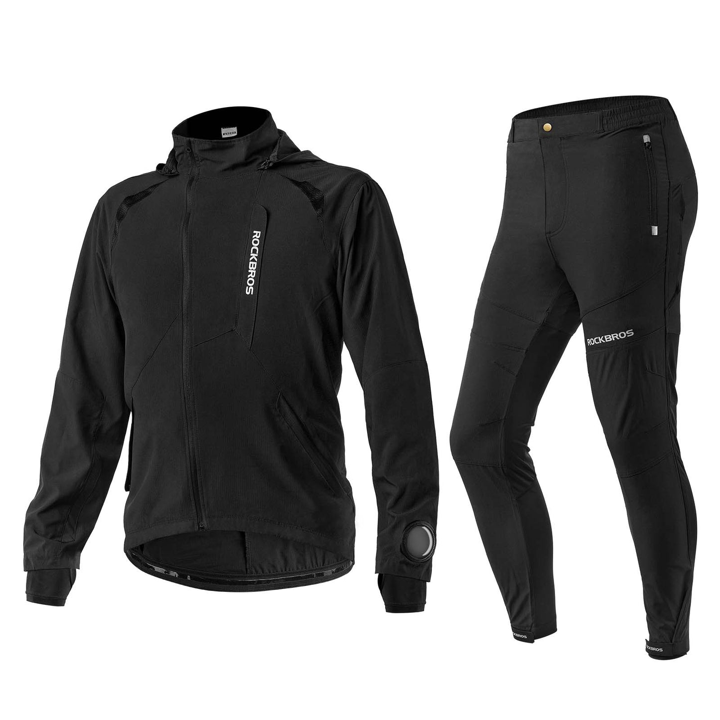 Ademend fietspak van softshell voor heren, bestaande uit jas en broek, van ROCKBROS.