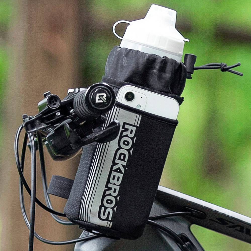 Ge?soleerde fietstas voor aan het stuur met bidonhouder en vakje voor mobiele telefoon ROCKBROS