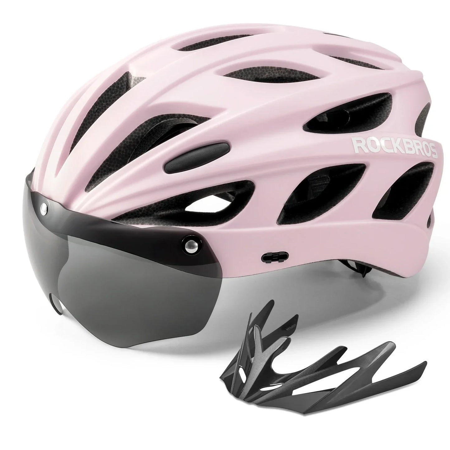 Kinderfietshelm met ge?ntegreerde, afneembare magnetische bril en vizier ROCKBROS