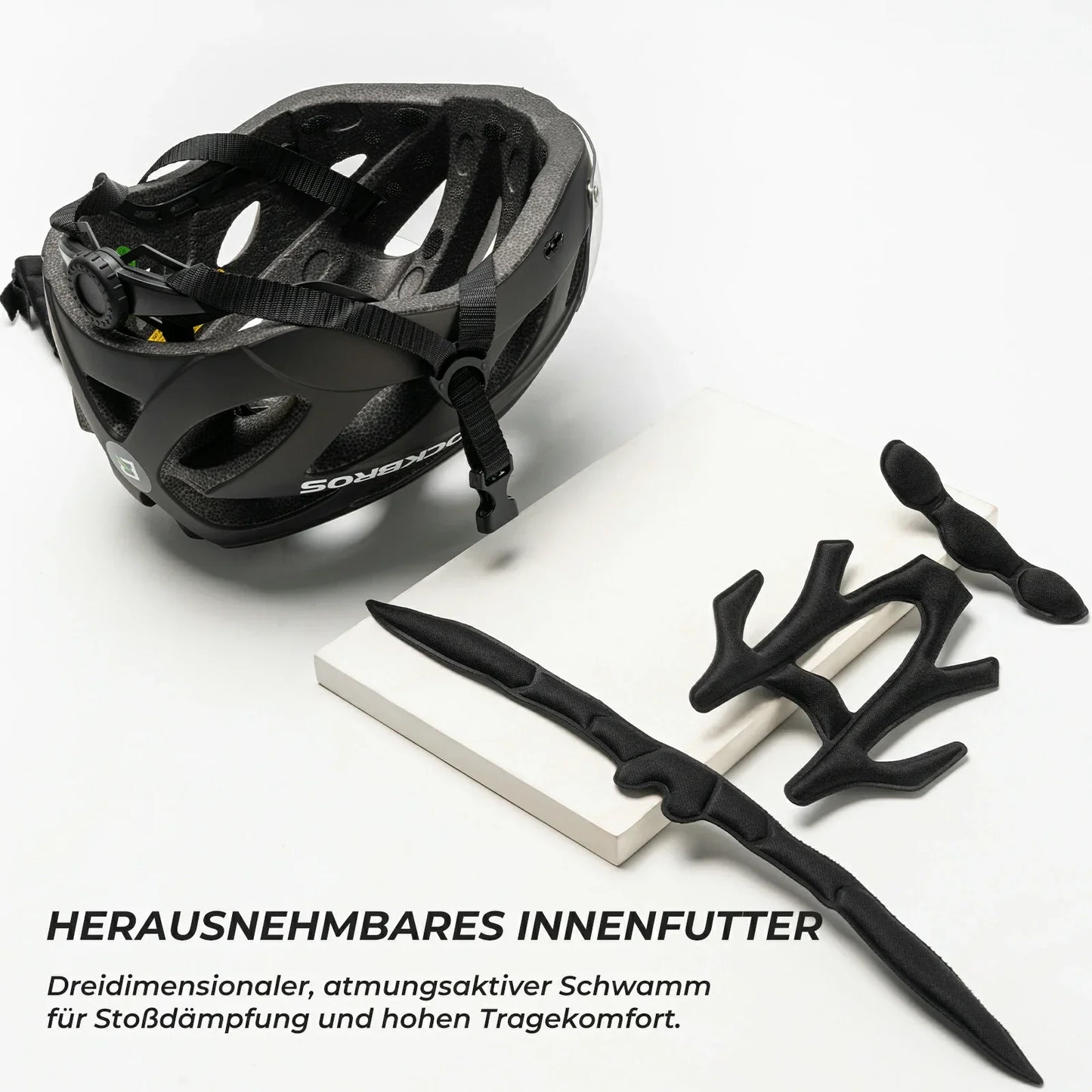 Kinderfietshelm met ge?ntegreerde, afneembare magnetische bril en vizier ROCKBROS