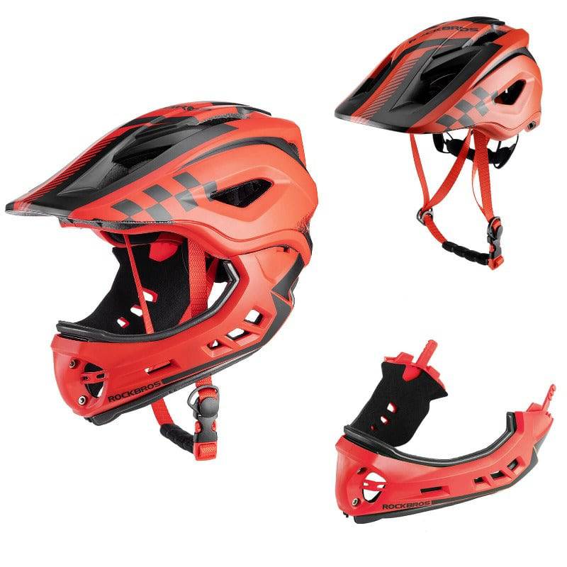 Kinderhelm met afneembare kinbeschermer voor jongens/meisjes ROCKBROS