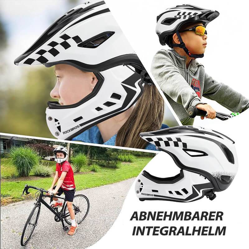 Kinderhelm met afneembare kinbeschermer voor jongens/meisjes ROCKBROS