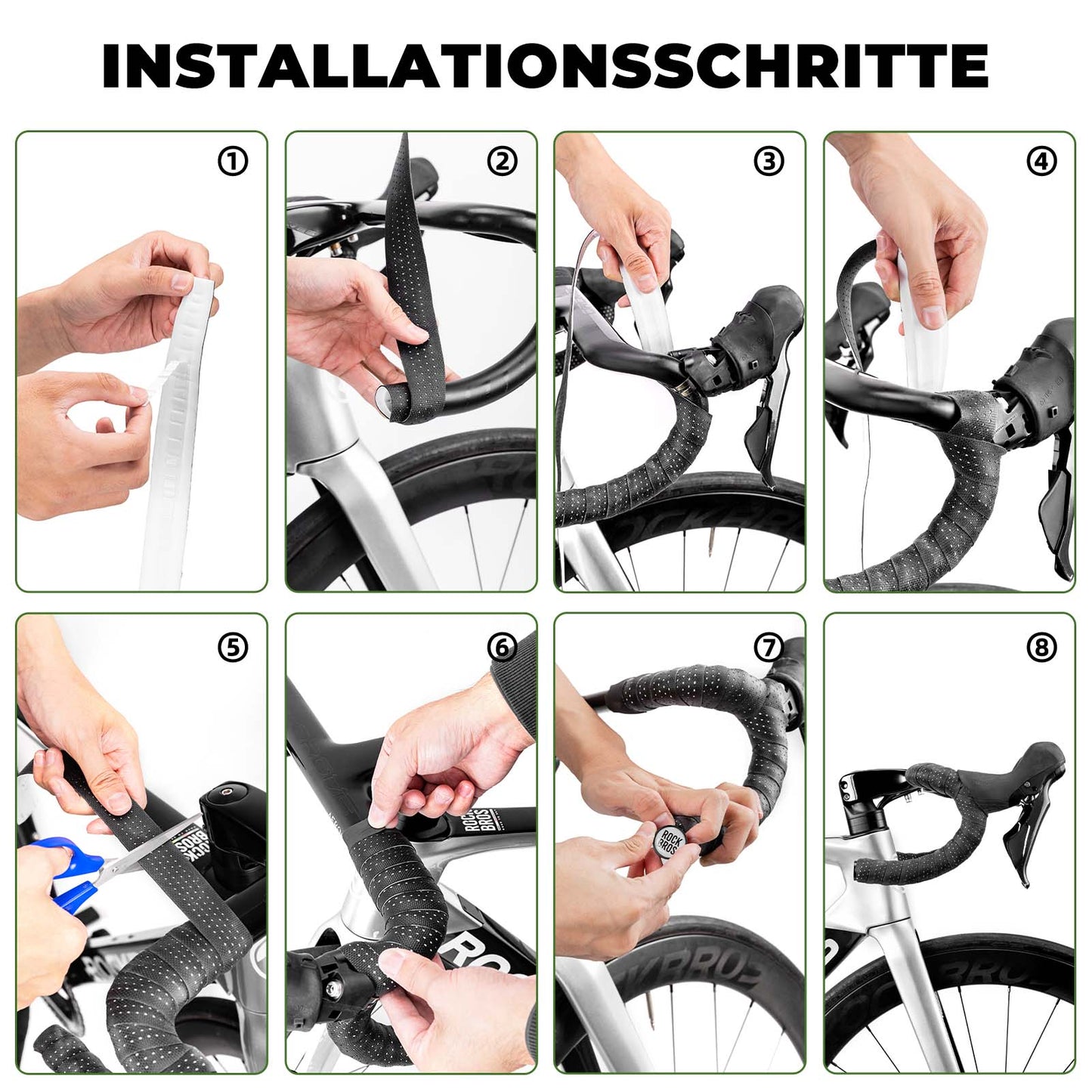 Stuurlint voor racefietsen, antislip, schokabsorberend, 2 rollen, ROCKBROS