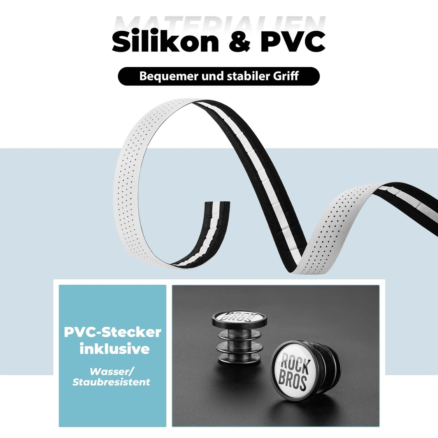 Stuurlint voor racefietsen, antislip, schokabsorberend, 2 rollen, ROCKBROS
