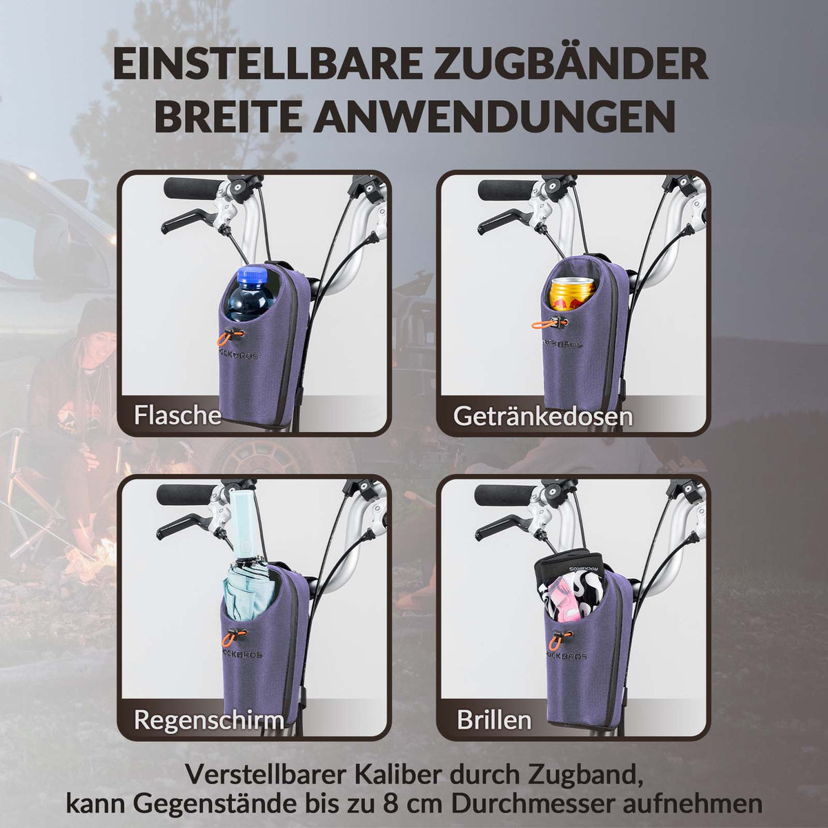 ROCKBROS Stuurtas Flessentas Drinkfleshouder Multifunctioneel Ontwerp